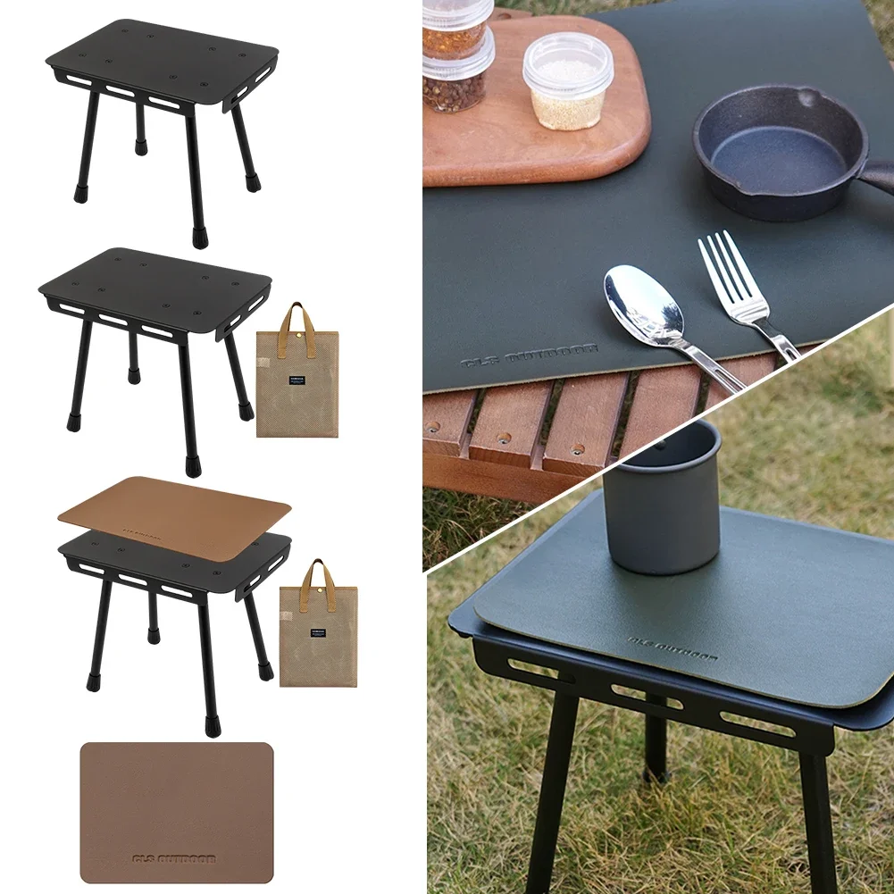 2 in 1 Camping Table Portable Outdoor Stool Folding Table Camping Stool for Camping Picnic Beach BBQ Fishing