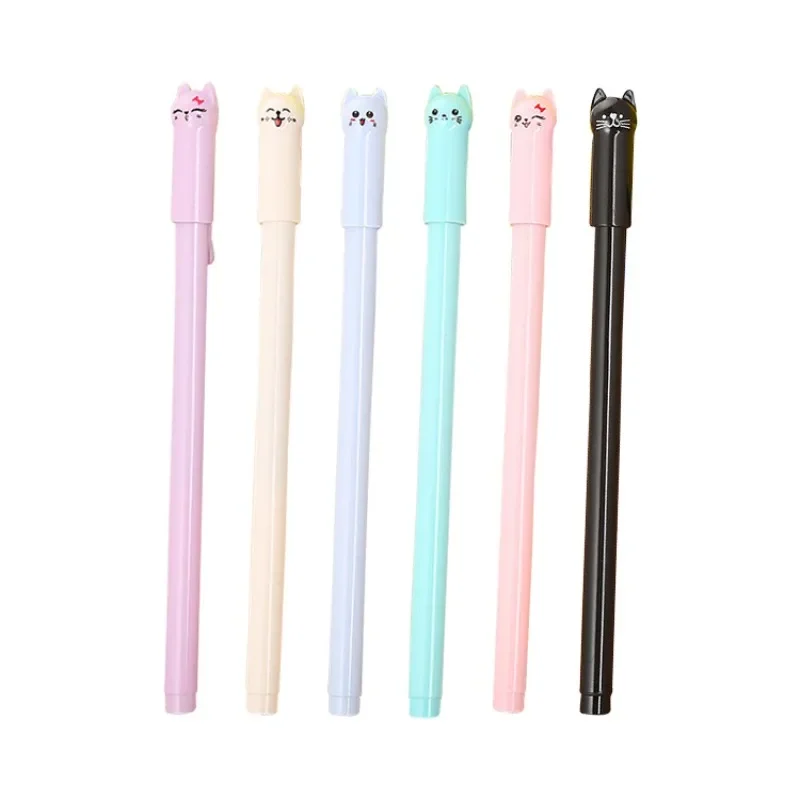 Novel creative stationery cute cat neutral pen, cartoon wagging tail cat learning office stationery pen