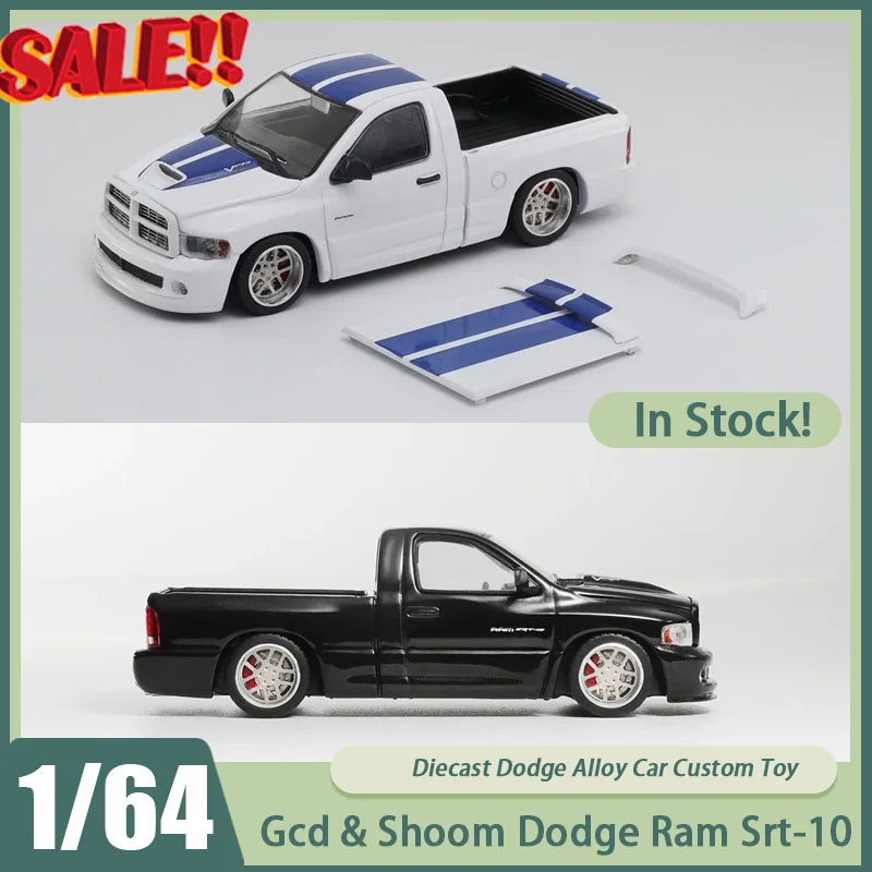 

Новинка в наличии Gcd&Shoom 1:64 Dodge Ram Srt-10 Пикап из сплава, ограниченная серия, литые под давлением украшения Dodge, игрушка на заказ, детский рождественский подарок