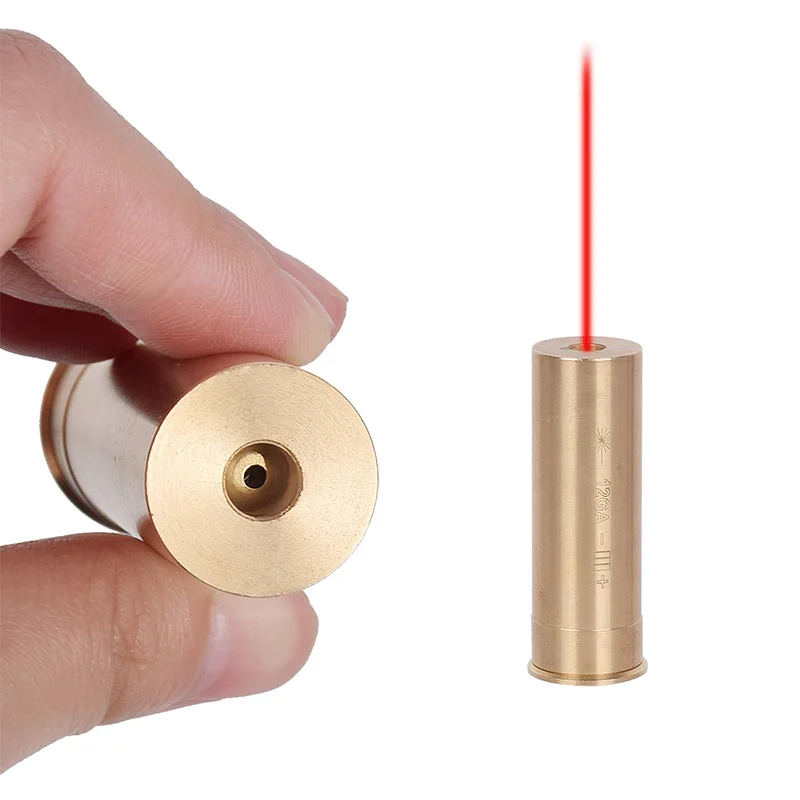 12 GA Calibrator Gauge Bore Sighter Boresighter Red Sighting Sight Boresight Red Copper Laser Leveler 635-655NW Range Finder