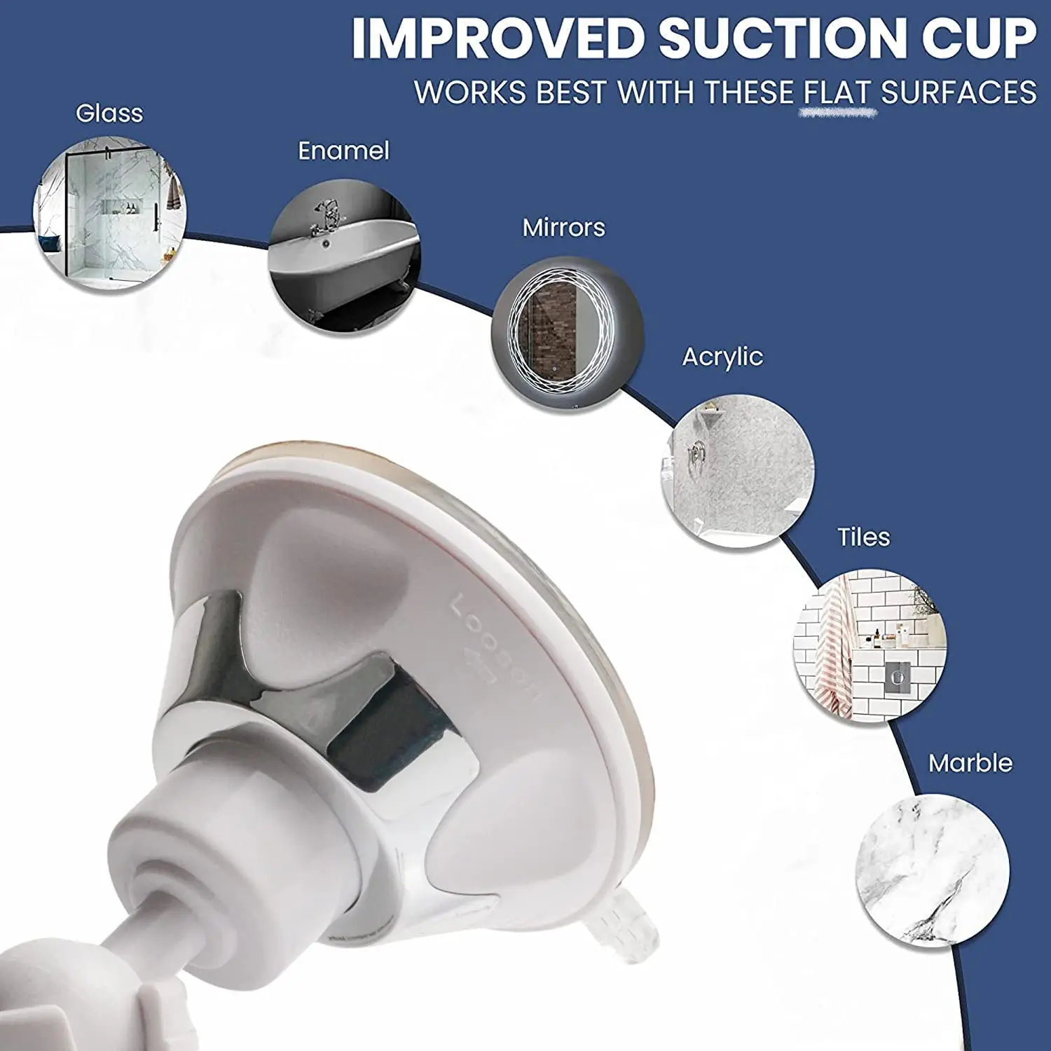 360 ° مرآة دش قابلة للتدوير، مرآة مكياج بدون ضباب مع حامل، كوب شفط، مرآة مضادة للضباب للحلاقة، دش المكياج #6
