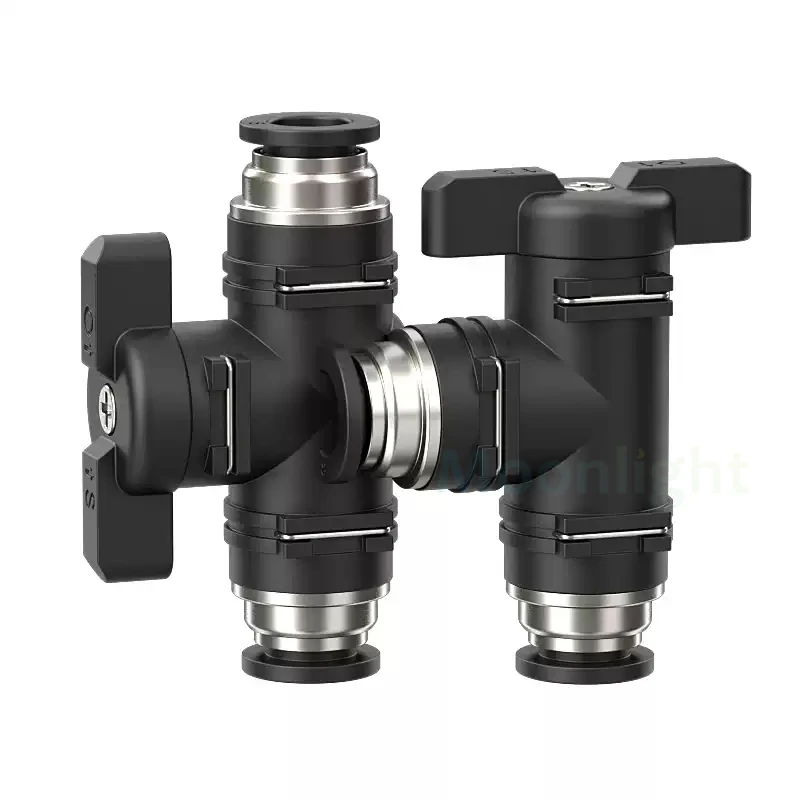 Pneumatic fitting 4/6/8/10/12/14/16mm Ball Hand Valve Switch Quick Plug BUL4 BUL-6 BUC 10 Air Pipe Docking Quick Connector