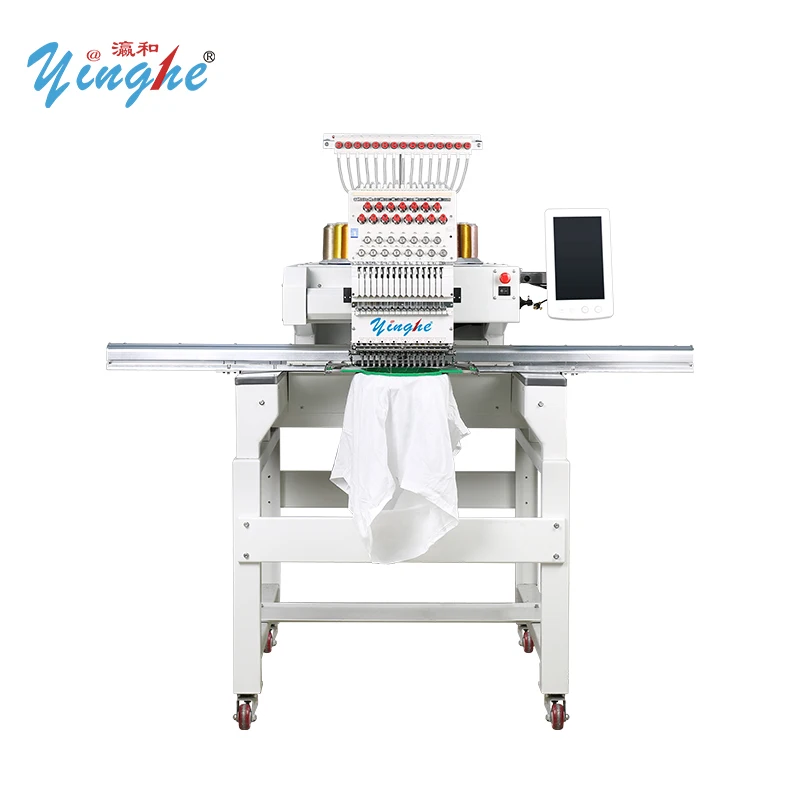 Customized 1300X 500mm 6/9/12/15 Needles Multi-function Cap & Garment Flat Embroidery Machine Computerized System Customized