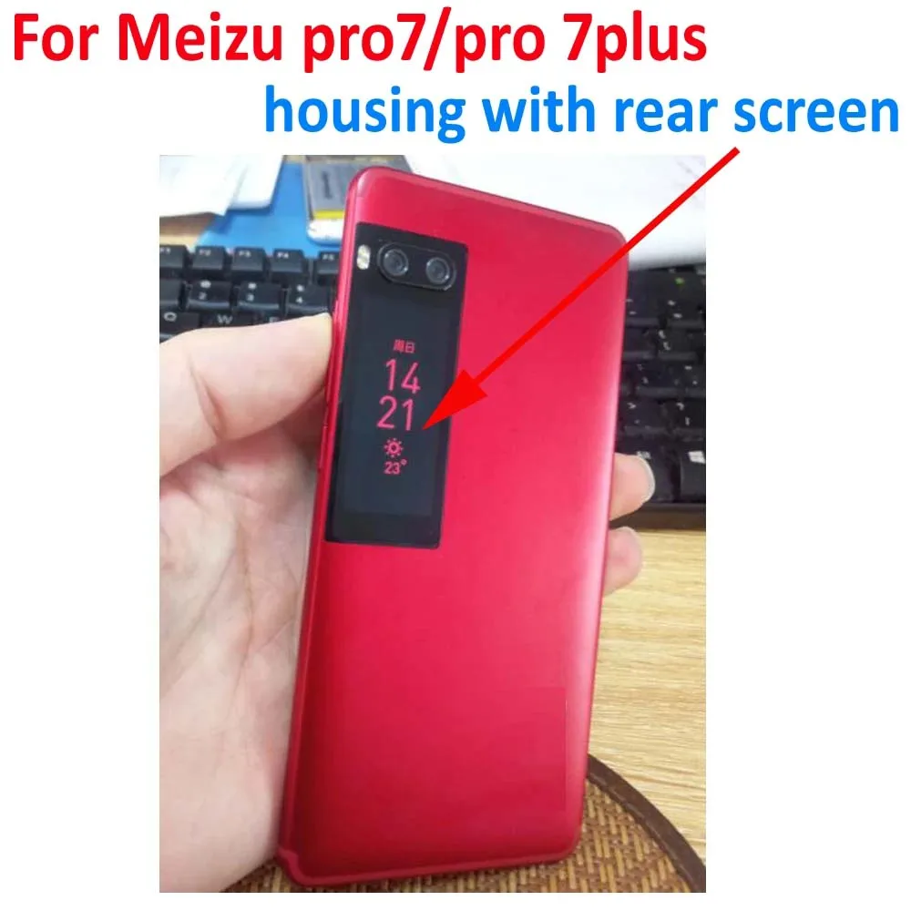 Задняя крышка батарейного отсека для Meizu Pro7 Pro 7 / Pro 7 Plus, с кнопками для объектива камеры и SIM-карты, оригинал
