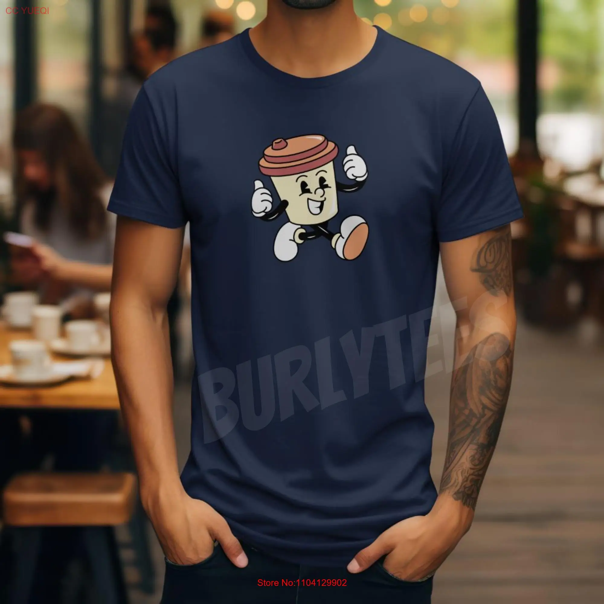 Retro Coffee Cup Cartoon T Shirt Classic Vintage Style Fun Nostalgic Vibes for Lovers Perfect Idea long or short sleeves