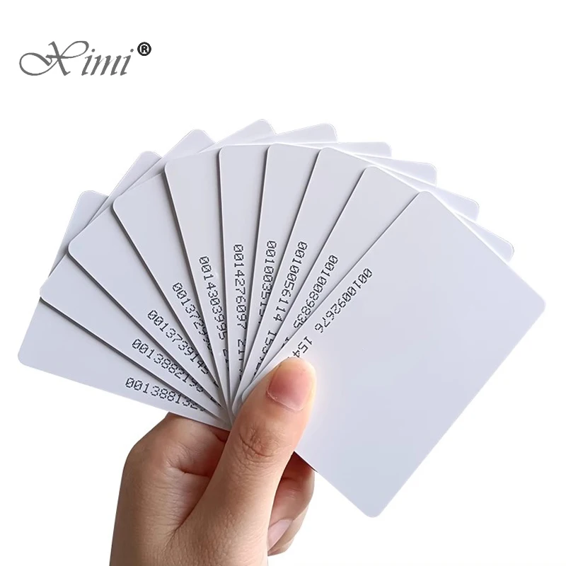 10pcs Access Control Card RFID Card 125KHz EM4100 TK4100 Smart Proximity Card RFID Tag Key for Access control Key Free Shipping