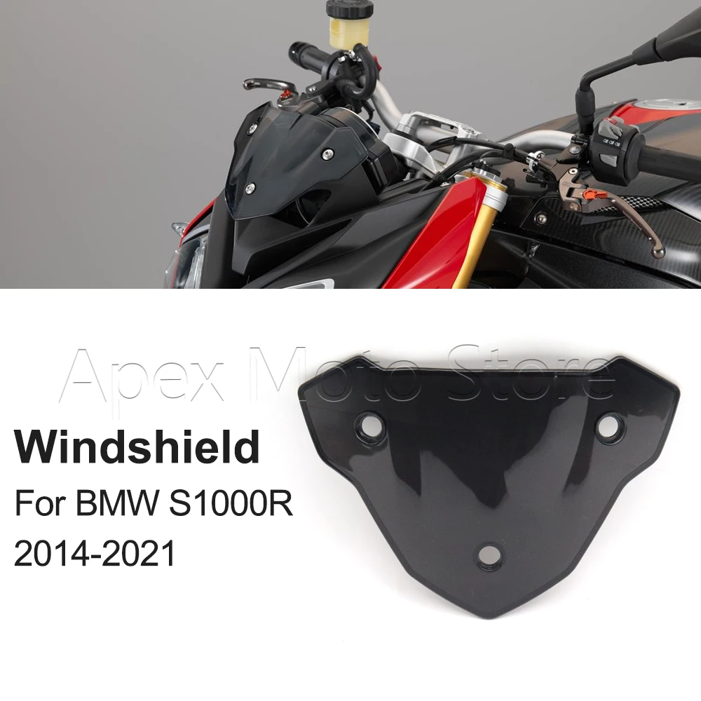 

Motorcycle Accessories Windshield Windscreen Wind Screen Deflectors For BMW S1000R S 1000 R 2014-2021 2020 2019 2018 2017 2016