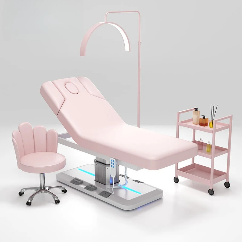 High-end electric beauty bed, special skin management for beauty salons, heated spa massage bed, facial injection body bed