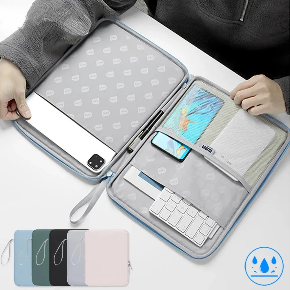 Sleeve Bag Cover Shockproof Pouch Multi Pockets For Redmi Pad SE 4G 8.7 Pro 12.1 10.61 Xiaomi Poco Pad 12.1 6S Pro 12.4 5 Pro 6