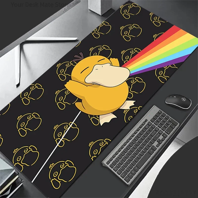 

Cartoon Print Psyduck Anime Mouse Pad Large Gamer Keyboard Pokemon Desk Mouse Mats Gaming Notebook Office Convenient Pc Mousepad