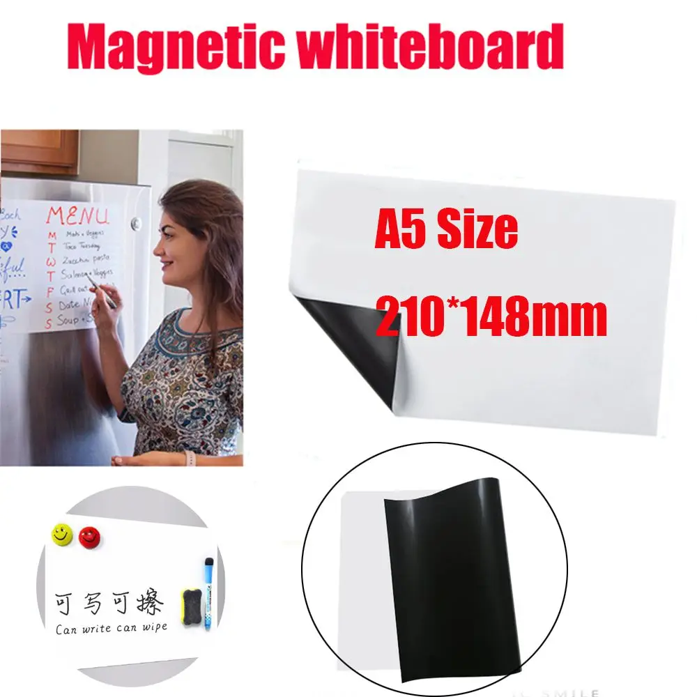 Flexible Büro küche Kühlschrank Magnet magnetisches Whiteboard a5 Größe Magnet platte