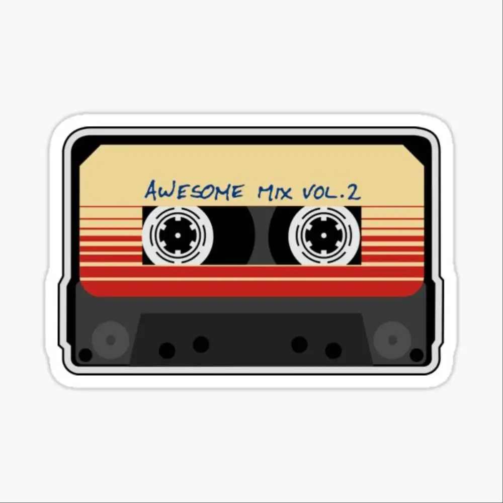 Awesome, Mixtape Vol 2, Cassette, Retro, Waterproof Stickers For Decorating Car Windows Motorcycles And Computers.