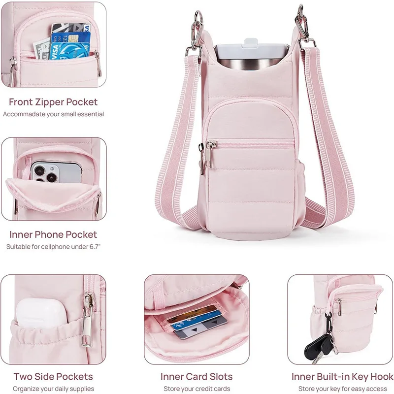 

Crossbody Bags New Women's Crossbody Water Bottle Bag for Hiking and Biking Water Bottle Bag