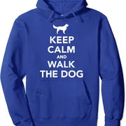 Polarshe Keep Calm And Walk The Dog Funny Animal Lover Gift felpa con cappuccio Unisex