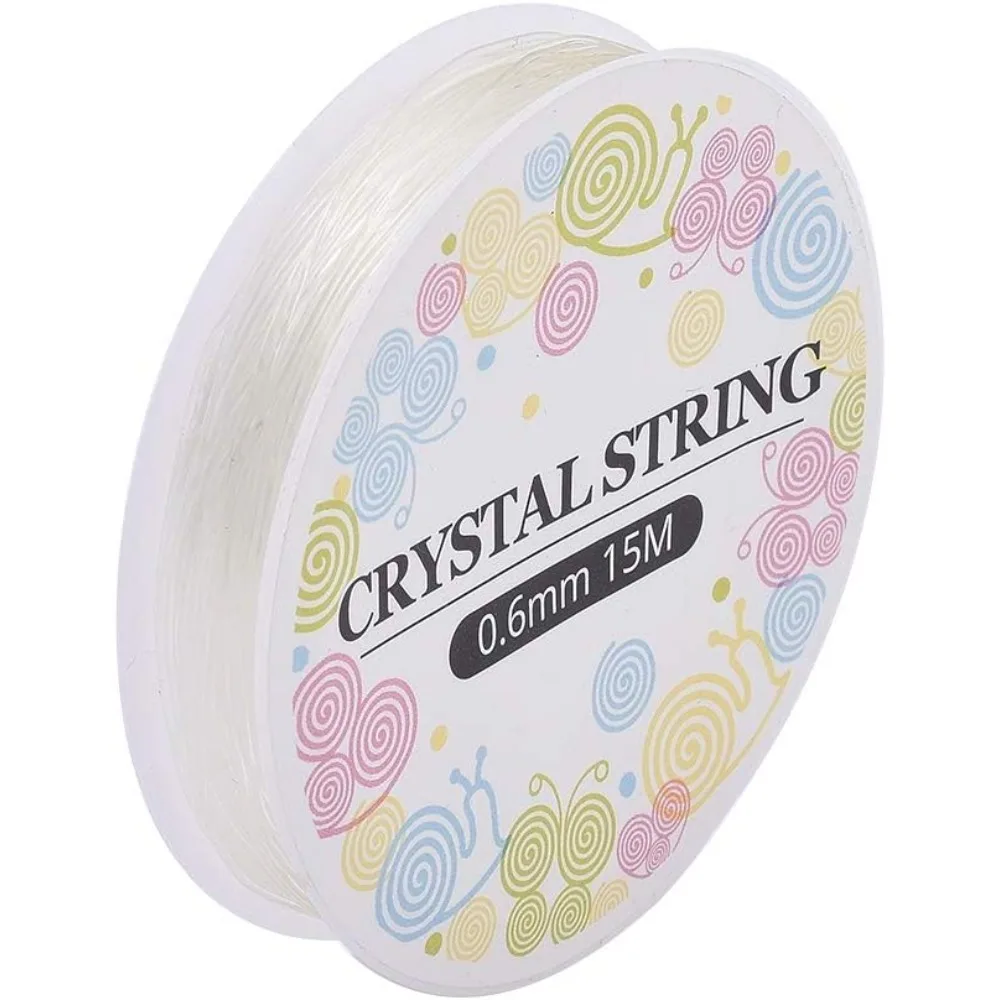 10 Roll 164 Yards Clear Elastic Crystal Thread 0.6mm Strong Stretchy String Bead Crystal Clear Durable Elastic Thread Ideal