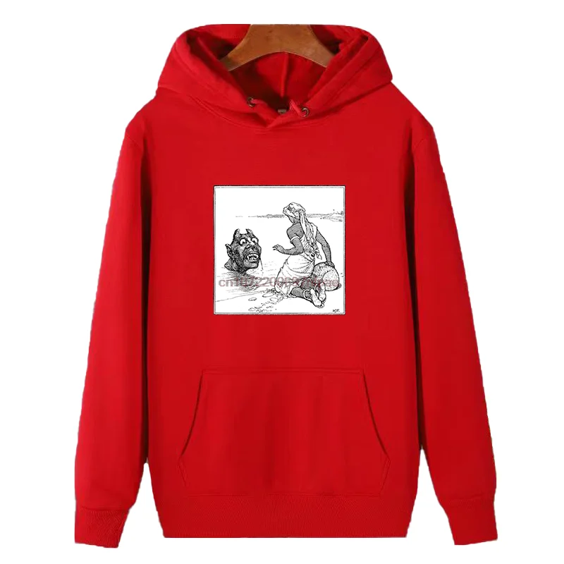 الملك قرمزي الجرافيك قمصان سويت شيرت بقلنسوة المريخ فولتا جديد في بلوزات الشتاء البلوفرات سترة سميكة هوديي ملابس رياضية للرجال