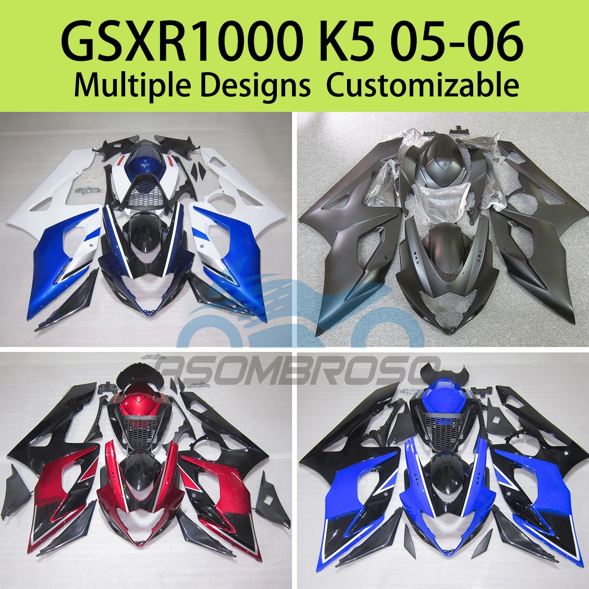 

Fairing Set for SUZUKI GSXR 1000 05 06 Motorcycle Fairings Kit ABS Injection Bodywork Complete Parts GSXR1000 2005 2006