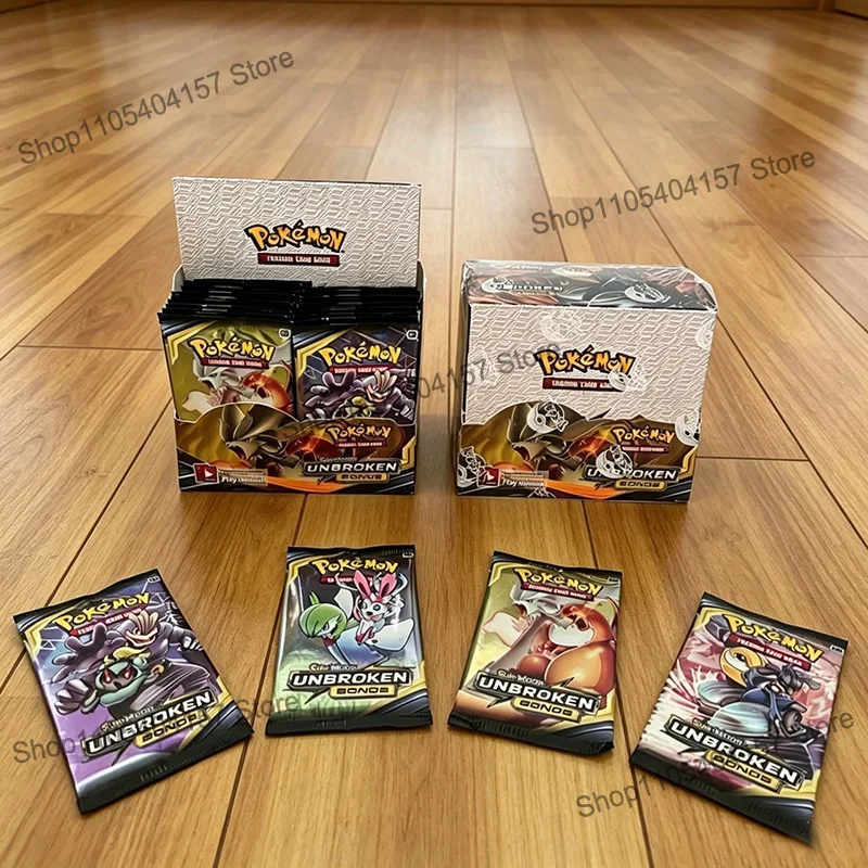 360 Stück Pokemon TCG Sun & Moon Unbroken Bonds Englische Booster-Kampfkarten Sammelkartenspiel Spielzeug Geschenke