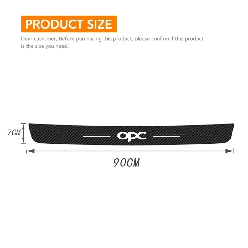 Car Trunk Bumper Guard Door Sill Protector Sticker for Opel Astra Insignia Mokka Corsa Vectra Meriva Crossland X Vivaro Zafire