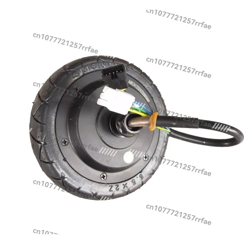 5.5 Inch Brushless High Speed Hub Motor with Solid Tire 200W 24V 36V for Electric Scooter Kids Ride-On Car Children's Vehicle
