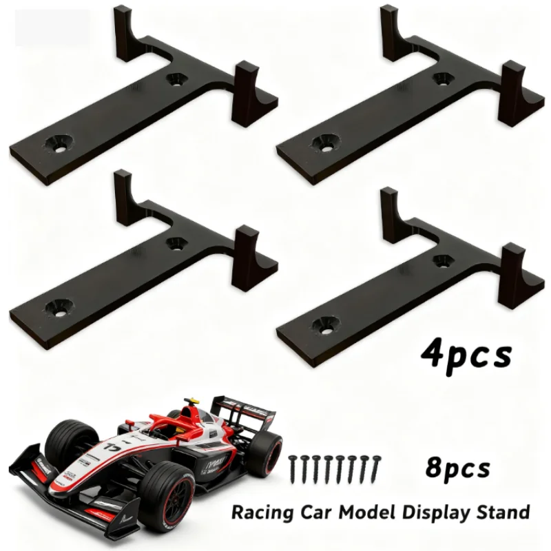 4pcs Racing Car Toy Wall Mounted Bracket F1 Speed Champion Racing Car Souvenir Display Storage Stand Home Decoration Accessories