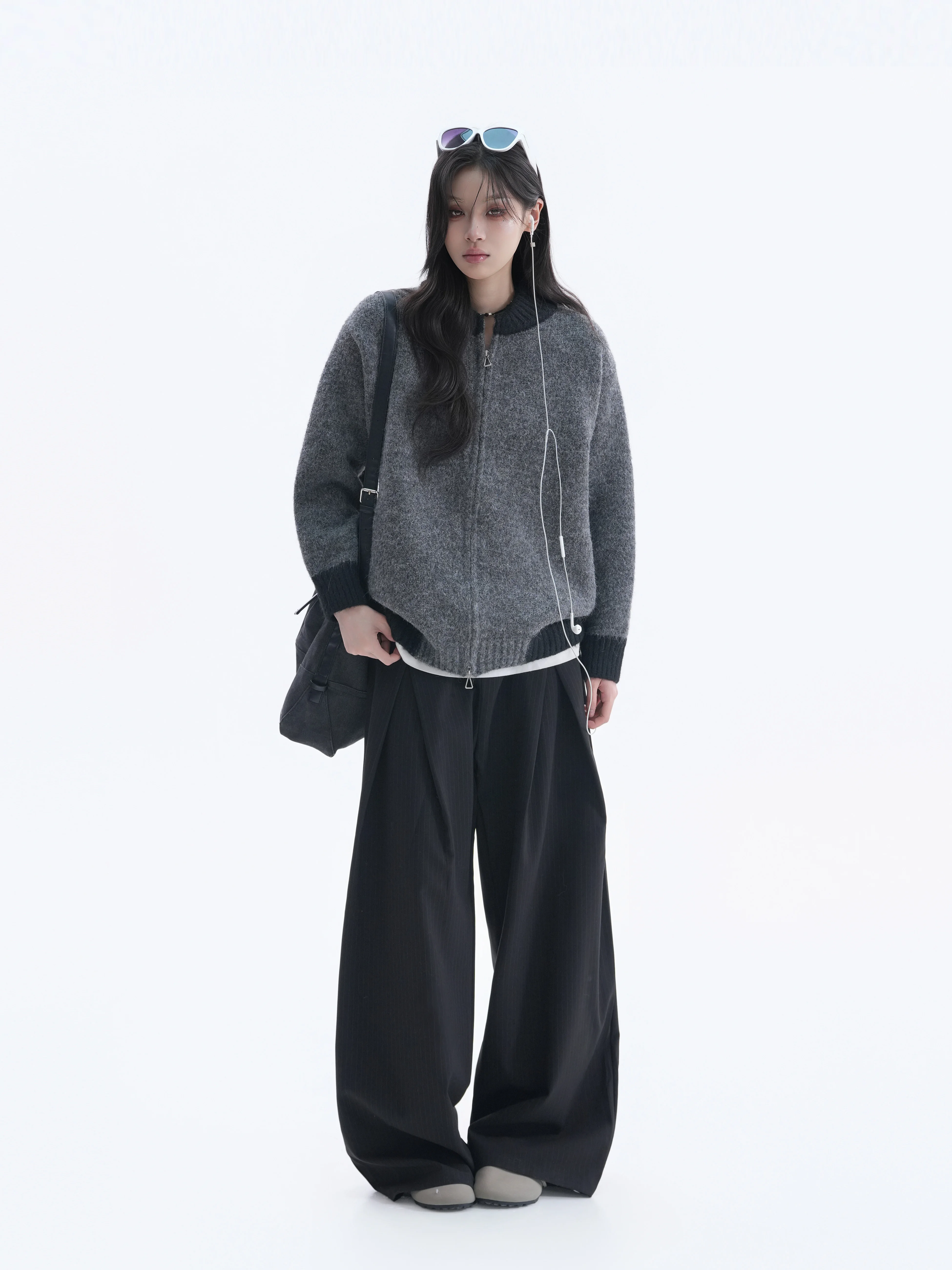 Retro Tie Dye Knitted Open Cardigan Neutral Style Oversized Sweater Jacket Soft Polyester Long Sleeve for Men And Women