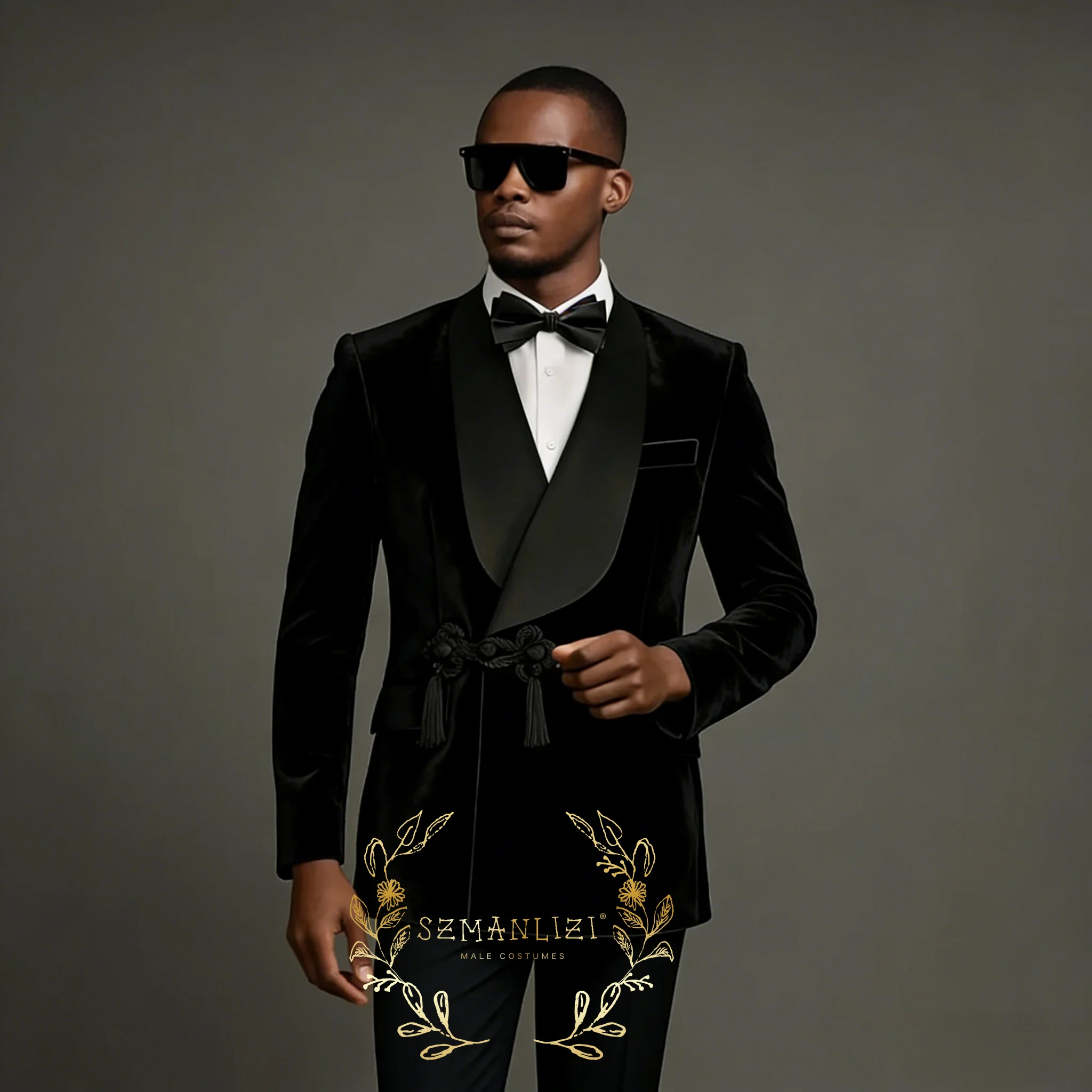 Costumes pour hommes 2 pièces à revers pointus croisés, ensembles de blazer slim fit à carreaux marr