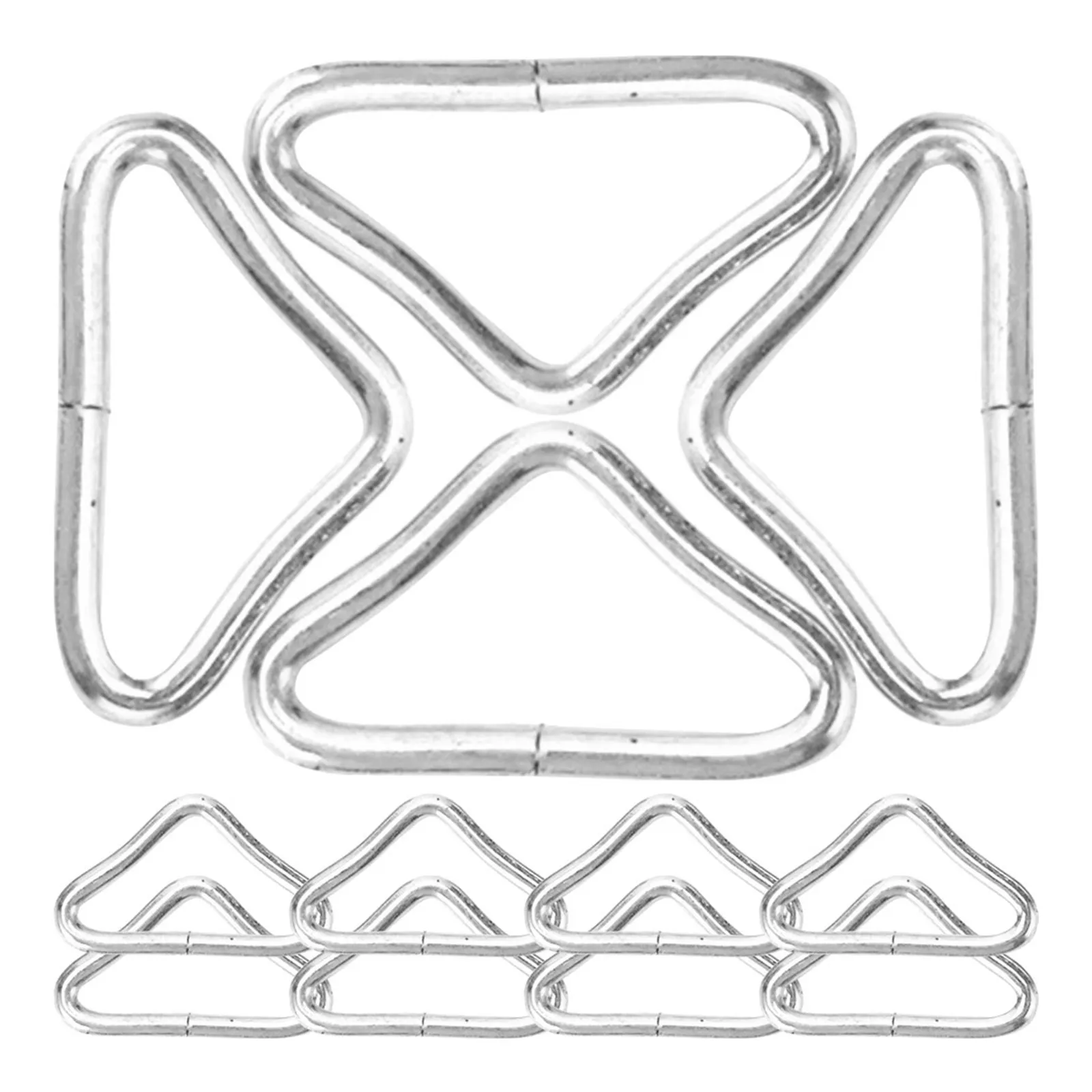 30 Pcs Trampoline Rings Buckles Wear-resistant Professional Trampoline Rings Clasp For Net Stainless Steel Spring Buckle