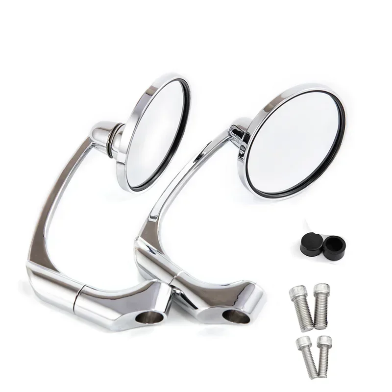 1 Pair 8MM/10MM Retro Universal Motorcycle Mirror Scooter Rearview Mirrors Adjustable Motorbike Back Side Mirror For Scooter