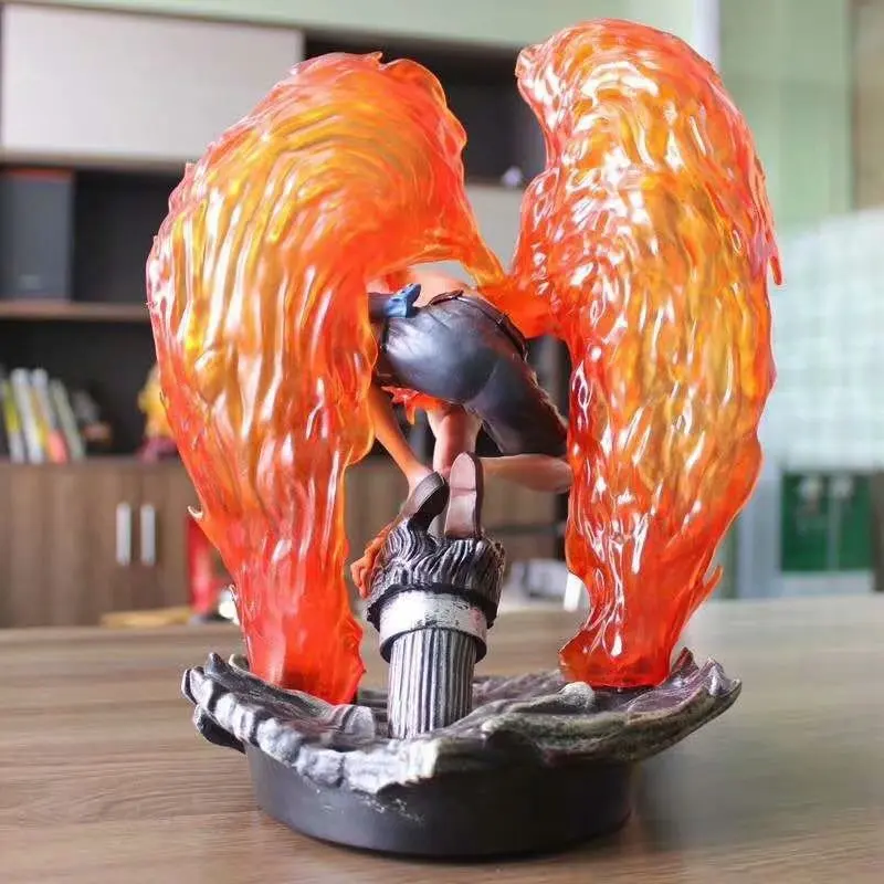 Patung Portgas D Ace Flames of Resurrection GK, Patung Tinju Api Ace, Model Koleksi Anime, Figur Aksi, Ornamen, Hadiah