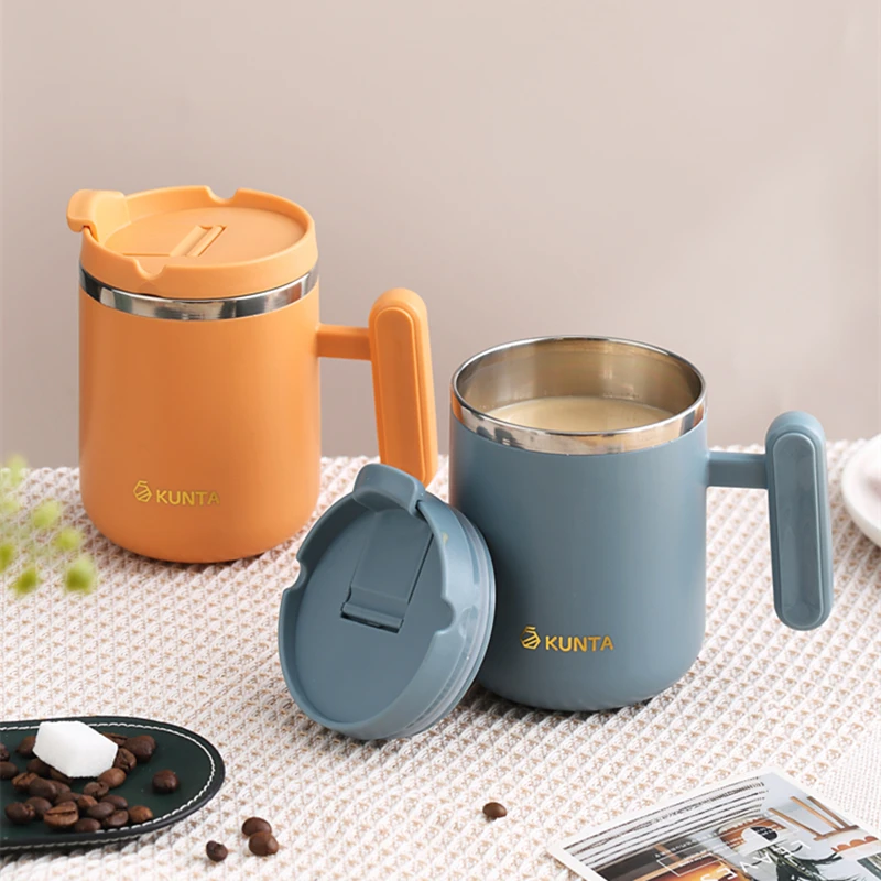 

Espresso Coffee Cups Stainless Steel Vacuum Thermal Tumbler Home Office Beer Water Mug with Lid Travel Portable Drinkware 450ML