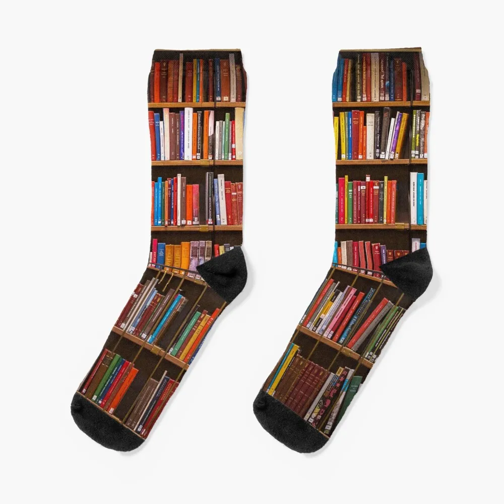 Bookworm-Calcetines de estantería de libros antiguos para hombre y mujer, medias de Navidad, biblioteca, vintage