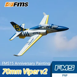 FMS 70mm Ducted Fan EDF Jet Viper V2 Model RC Airplane Remote Control Electric Aircraft Model Assembled Foam Machine Fixed Wing