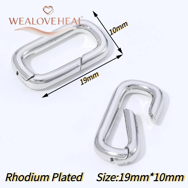 Hochwertige 18K vergoldete Messing-Karabinerhaken in Kreis-, Oval- und Herzform mit Druckverschluss für DIY-Schmuckherstellung. – Detail 29