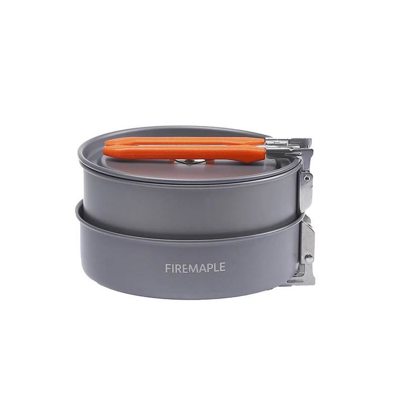 Fire Maple Aluminum Cooking Set Pot with Frying Pan for Outdoor Travel Picnic Camping - Portable Tableware Kit for 1-2 People