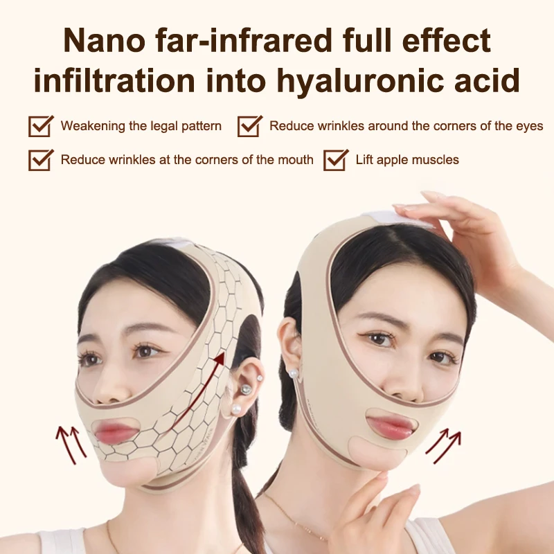 Kinn Wange Abnehmen Verband V Form Linie Heben Maske Elastische Polyester Gesichtsmaske Schönheit Gesundheit Anti Falten Strap Band Schlafen