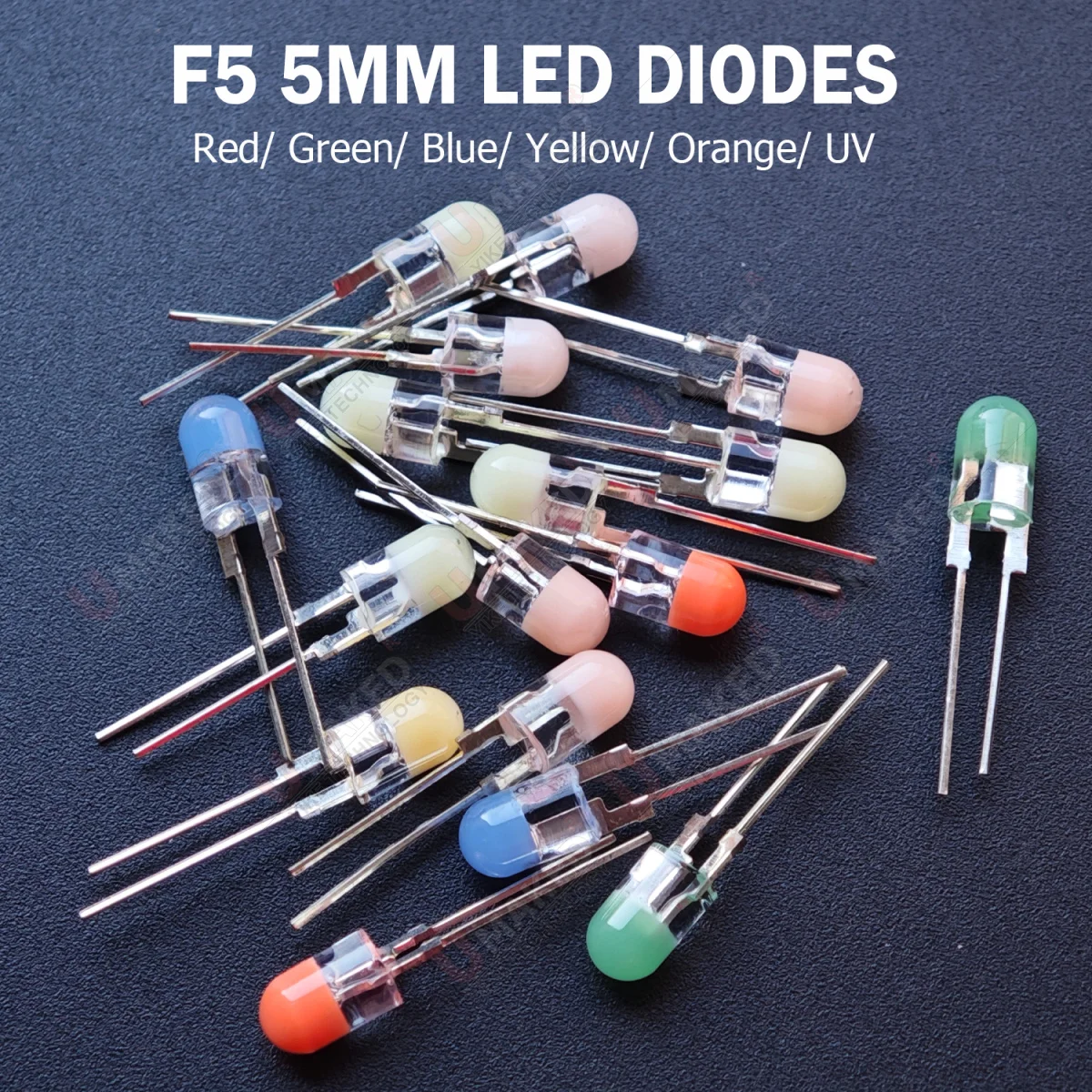 

1000pcs 360 Degree 4.8mm led diodes, Full-Angle 0.5W LED Lamp Bead in Blue Green Red Yellow White DIP led bulb light