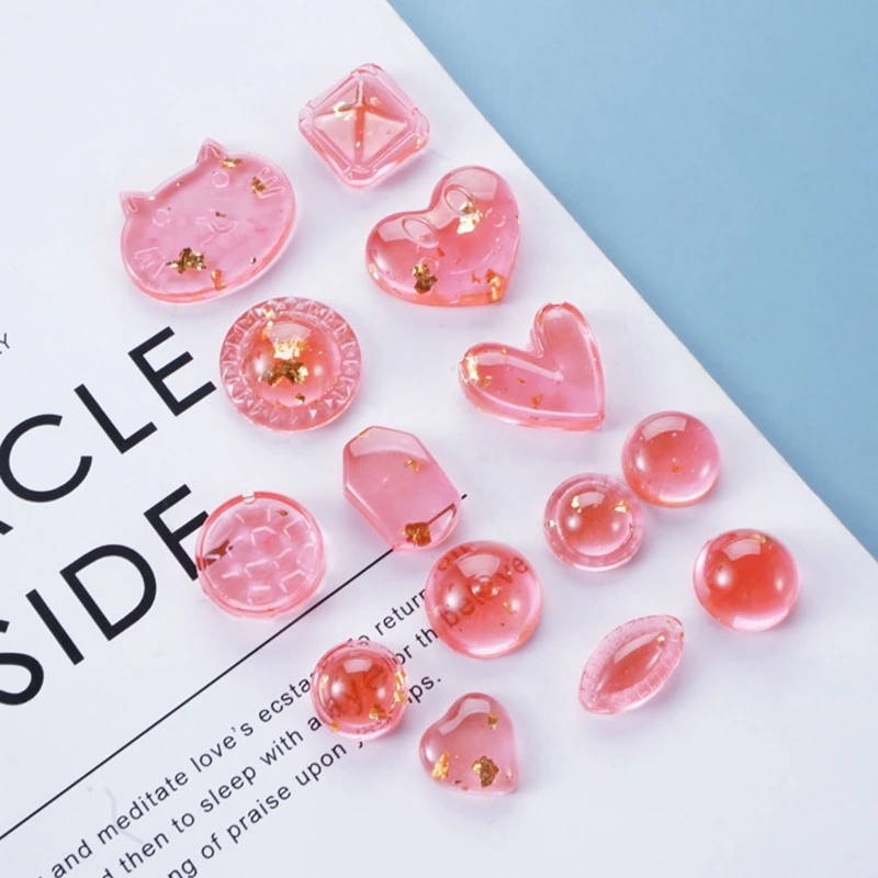 Handmade Hanging Pendant Mold DIY Art Crafts Ear Studs Decorations Casting Mold Handmade Jewelry Necklace Resin Mold 203C