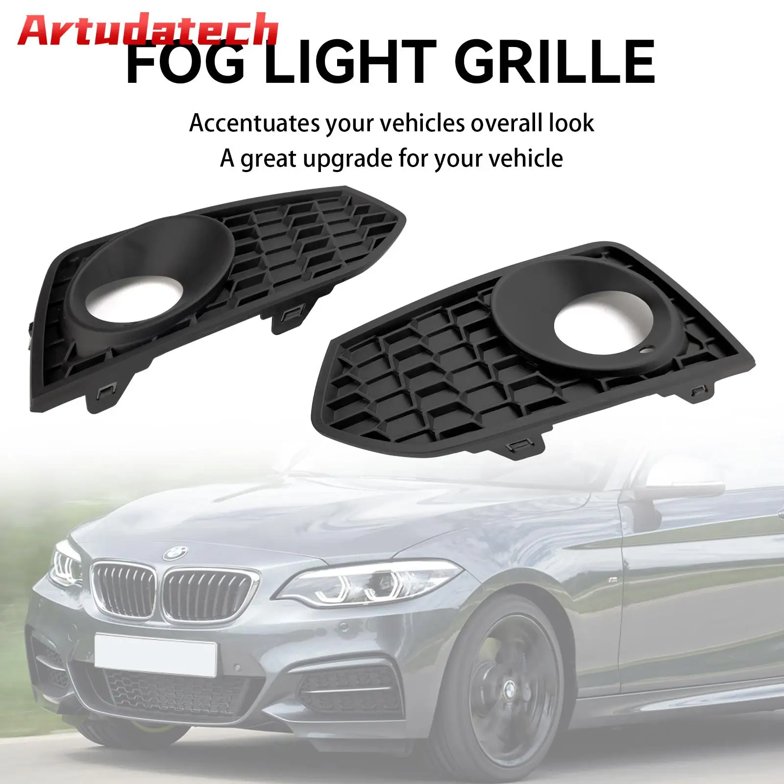 

Artudatech 2 шт. передний бампер противотуманные фары решетка гриль подходит для BMW 2 серии F22 F23 M Sport