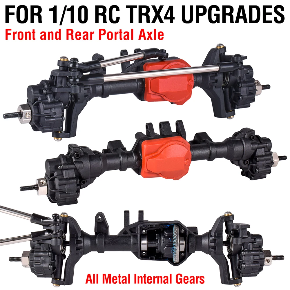 AUSTARHOBBY Przednie i Tylne Portalowe Ośi do RC Traxxas TRX4 1/10 Rock Crawler Car Części Zamienne do Ulepszeń dla Axial SCX10I SCX10II