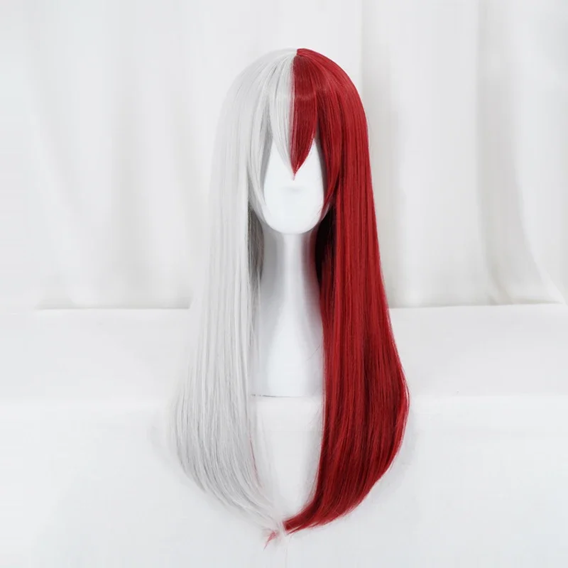 Cosplay anime menina meu herói academia todoroki shoto perucas longas trajes unissex adereços cabelo boku nenhum herói academia vestir-se festa