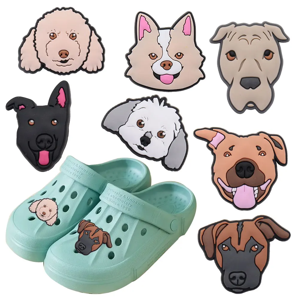 Mix 50 Stuks Pvc Schattige Cartoon Schoen Bedels Fit Polsbandjes Kawaii Dier Hond Gat Pantoffel Decoratie Schoen Accessoires Ornamenten