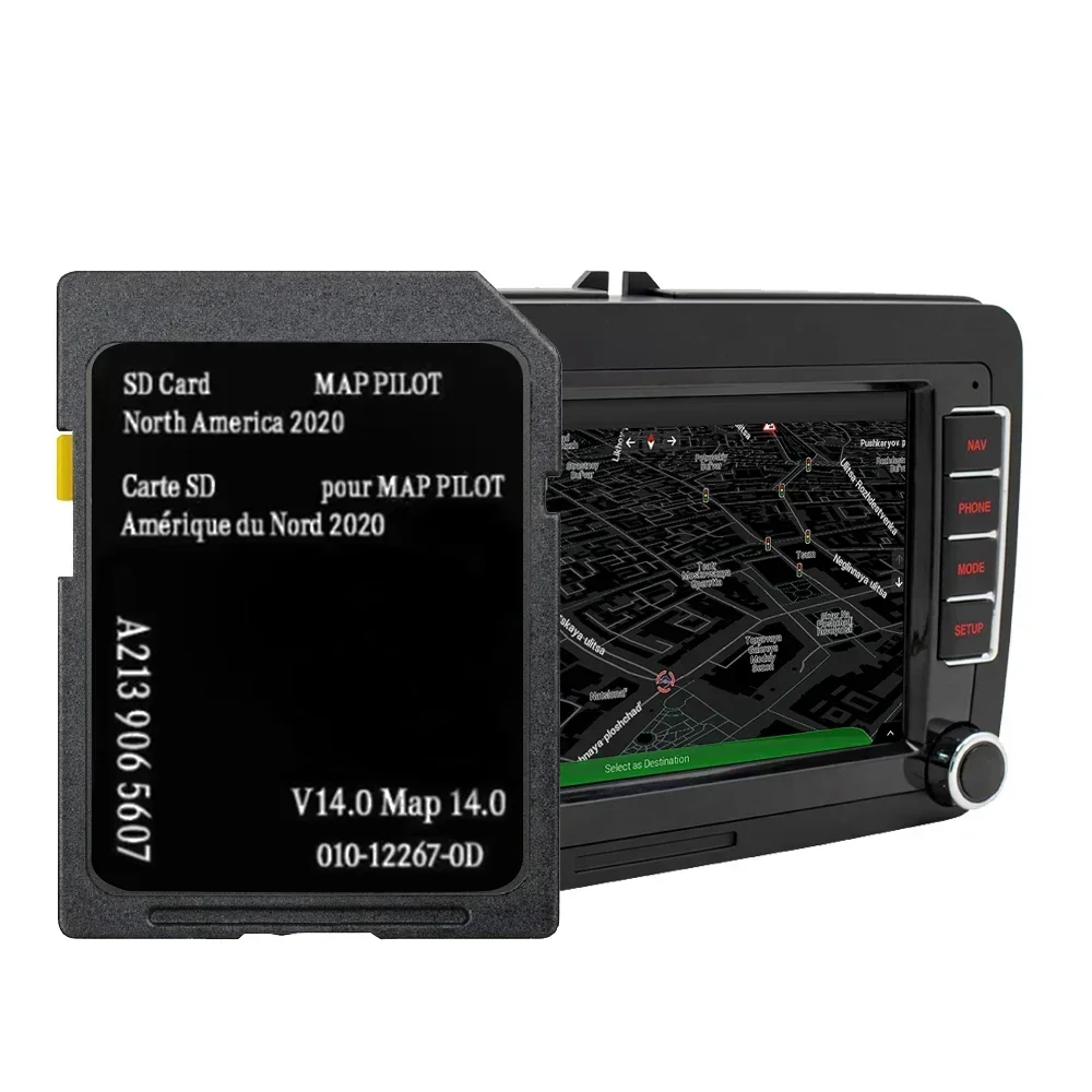 Tarjeta SD de Actualización de Mapas Sat Nav 32GB MAP V14, Mapas de EE. UU., Canadá y México, Navegación GPS Garmin 2020 para Vehículos Mercedes Clase E/GLC/AMG/Clase C