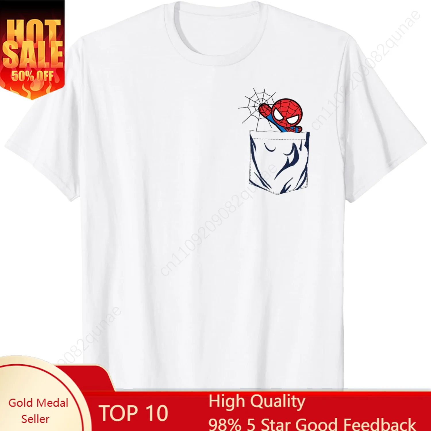 

Marvel Spider-Man Left Chest Pocket Unisex T-Shirt