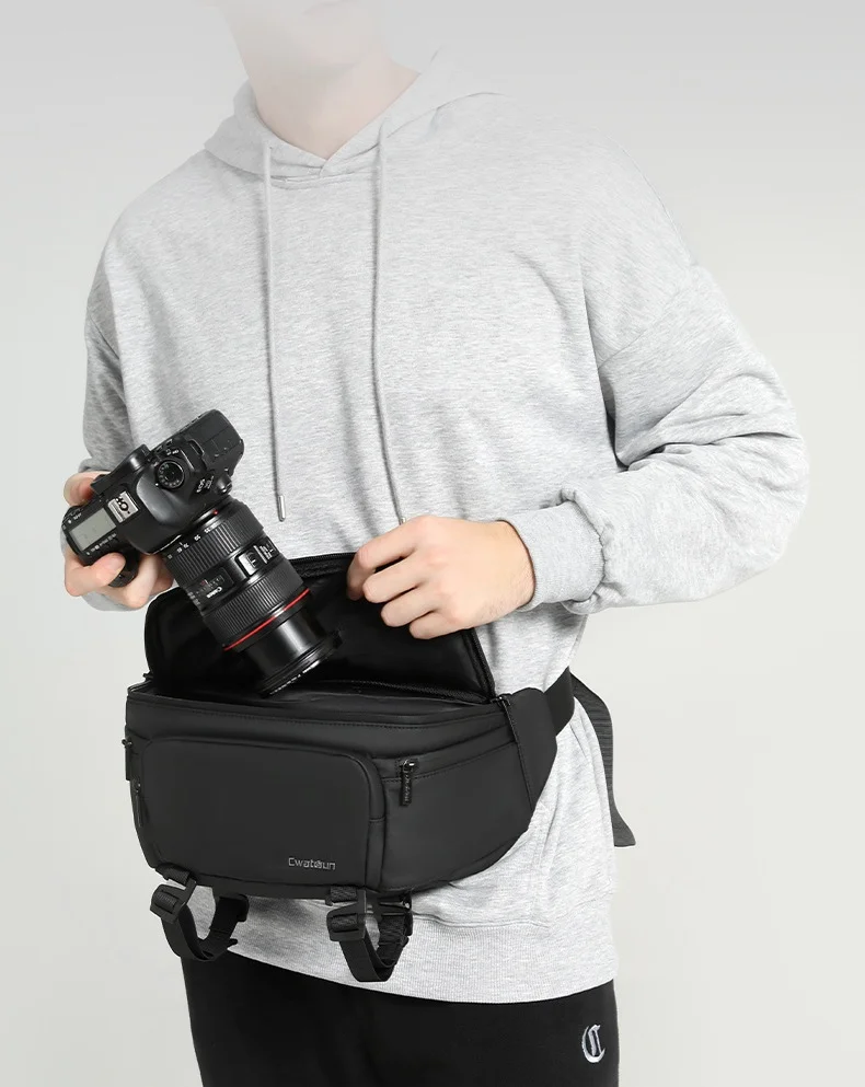 Camera Waist pack Waterproof Compact Camera Case Portable Fanny Pack with tripod holder camera chest bag camera sling backpack