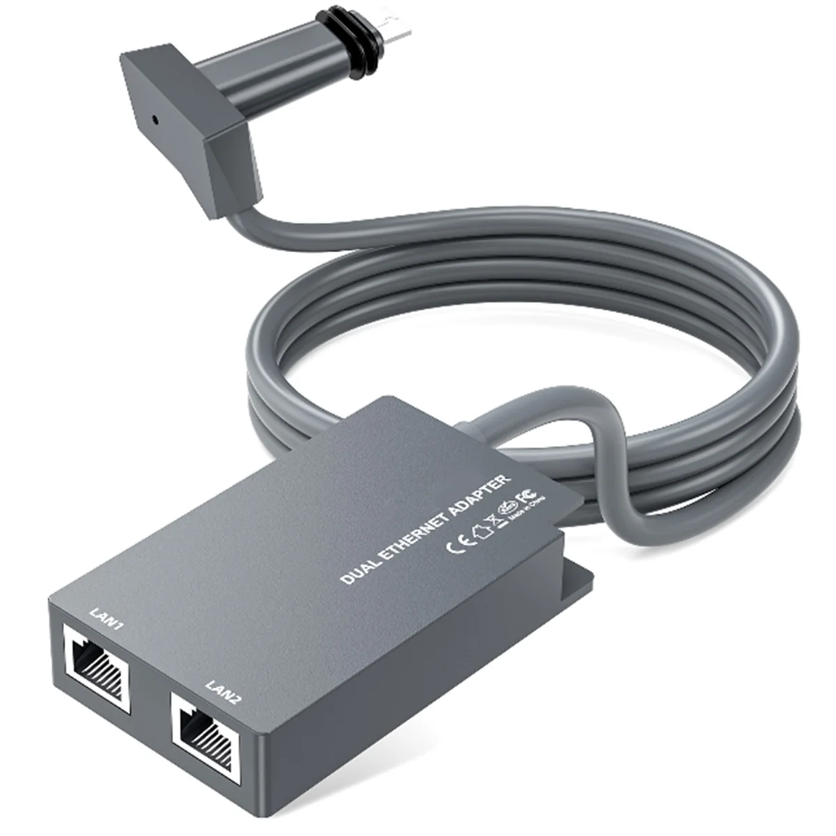 (AD11] For 2 Ports Ethernet Adapter for Dish Antenna Satellite Internet V2 for Wired External Network GEN2
