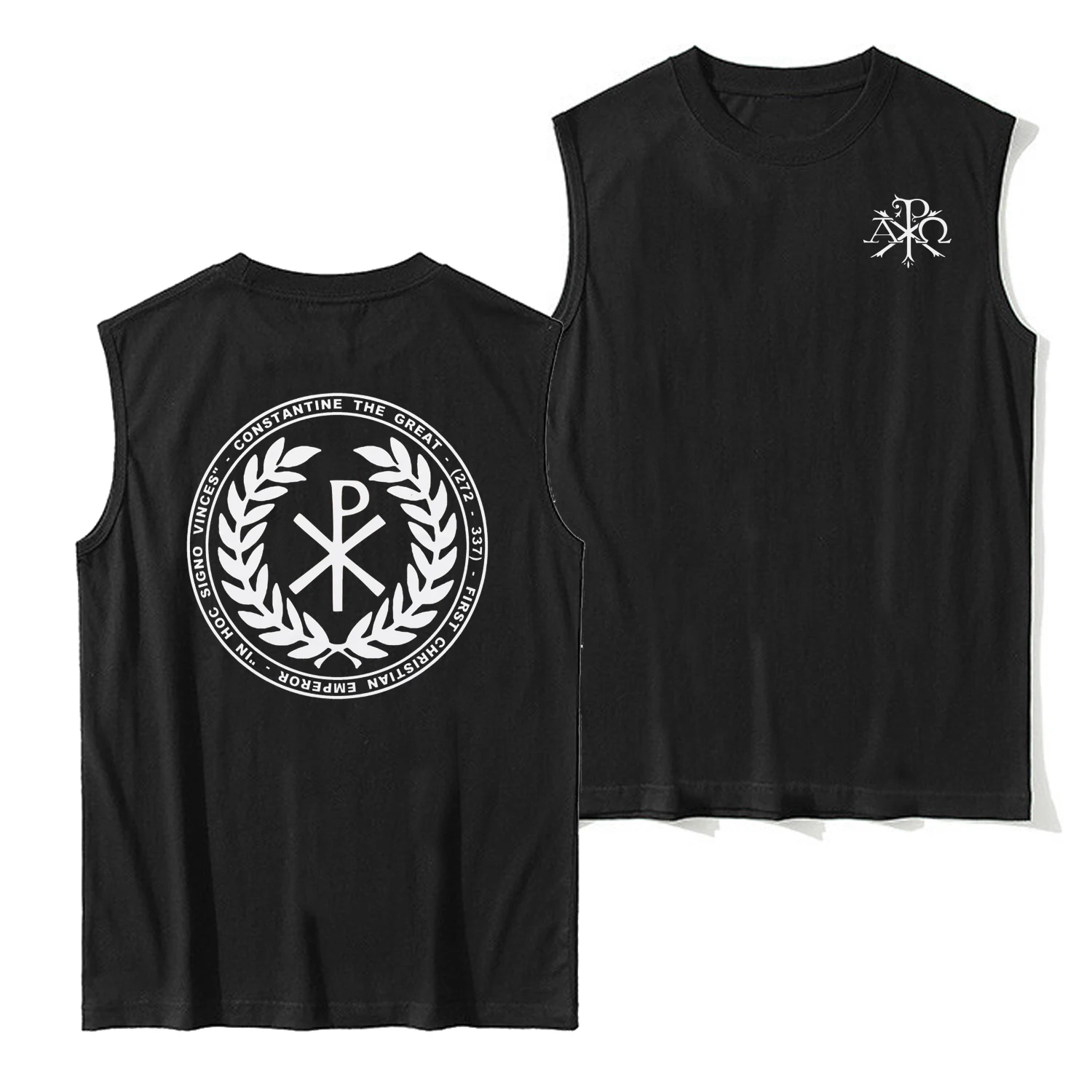 Constantine The Great Chi Rho Cross Laurel Seal Vest New 100% Cotton O-Neck Summer Casual Mens Tank Top Sleeveless T-shirt