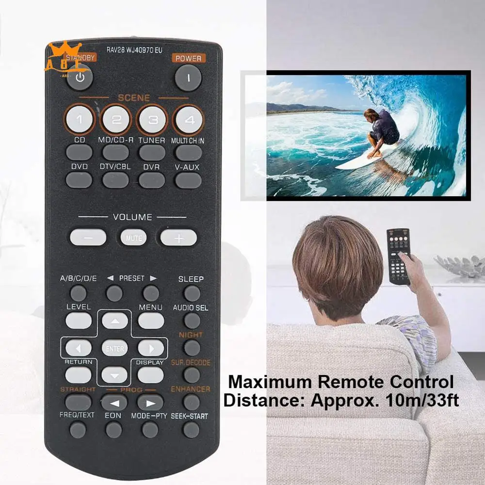 

A08E-RAV28 WJ40970 EU Remote Control For YAMAHA Home Amplifier AV Receiver HTR-6030 RX-V361 RAV34 RAV250 RX-V365 HTIB-680