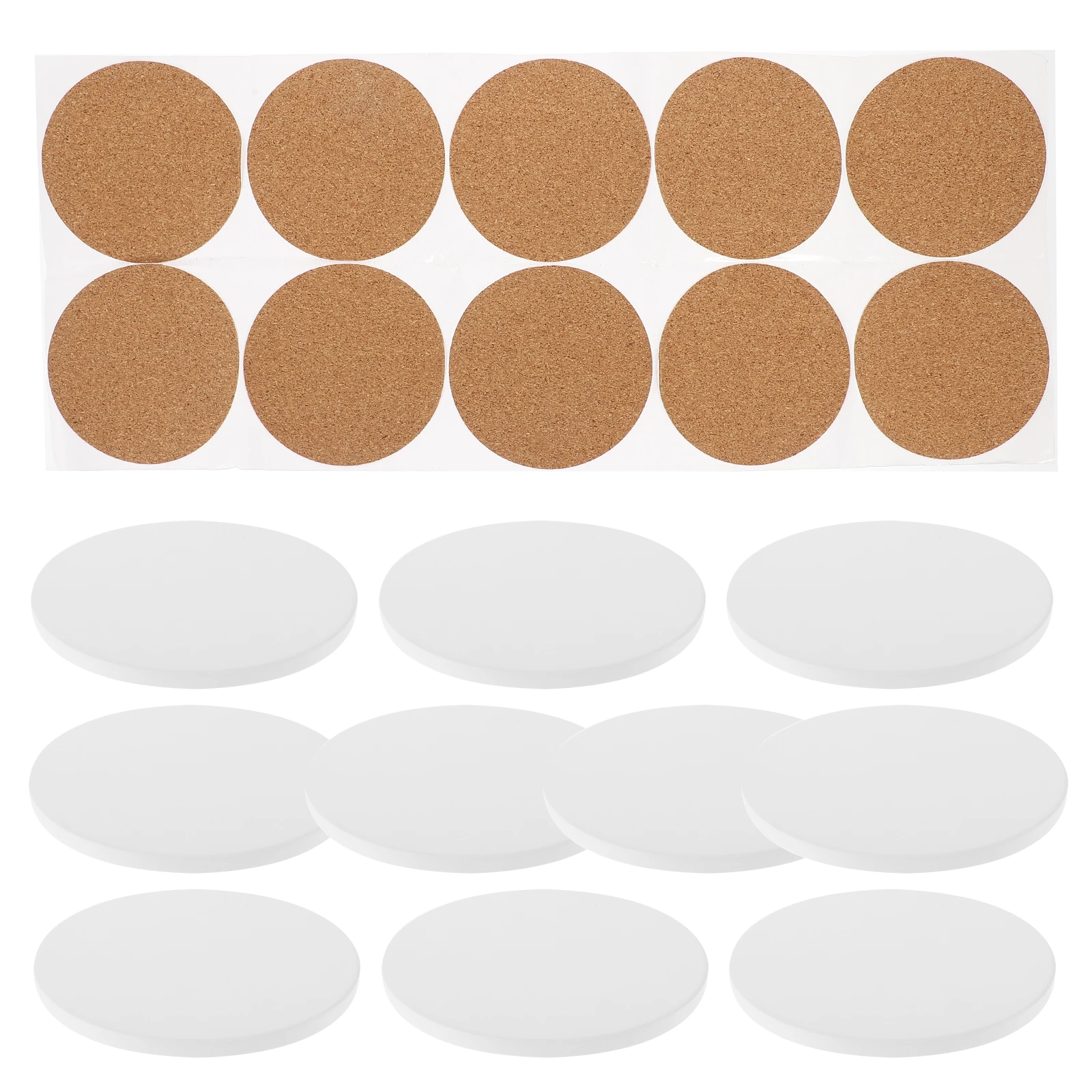 

10 set Ceramic Coaster Set 4 Inch White Blanks Non Slip Heat Insulating Pad Sublimation Coasters Hot Transfer Mats Tableware DIY