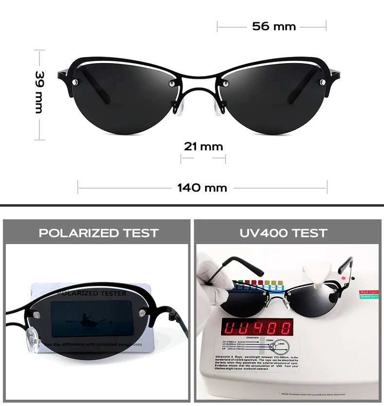 Mode Cool Die Matrix Neo Stil Polarisierte Sonnenbrille Ultraleicht Randlose Männer Fahren Marke Design Sonnenbrille Ocul vintage – Detail 6